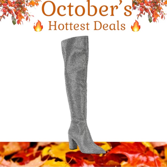 GB Queen-Bee Rhinestone Over The Knee Boots - See Video!! - Picture 1 of 15